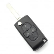 Citroen / Peugeot - Carcasa tip cheie briceag cu 4 butoane si suport baterie, lama tip HU83-SH4 Citroen / Peugeot - Carcasa tip cheie briceag cu 4 butoane si suport baterie, lama tip HU83-SH4