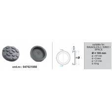 Tampon cric hidraulic Rubber pad {Rubber pad} 100mmx87mmx21mm type: circle BOECK 047021850 Tampon cric hidraulic Rubber pad {Rubber pad} 100mmx87mmx21mm type: circle BOECK 047021850