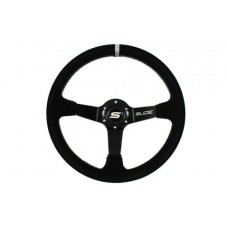 Echipament interior Interior accessories Steering wheel SLIDE 350mm offset:90mm Suede Silver Strip SLIDE PP-KR-033 Echipament interior Interior accessories Steering wheel SLIDE 350mm offset:90mm Suede Silver Strip SLIDE PP-KR-033