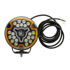 Far faza lunga Universal headlamp L/R long-range LED 12/24V height 194mm diameter 179mm depth: 78mm transparent aluminium neagra High beam light position lights side clearance lamp WAS 2186 W257 Far faza lunga Universal headlamp L/R long-range LED 12/24V height 194mm diameter 179mm depth: 78mm transparent aluminium neagra High beam light position lights side clearance lamp WAS 2186 W257