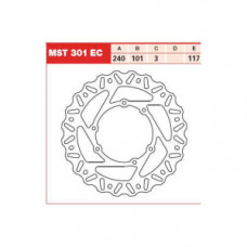 Disc frana fix fata, 240/101x3mm 6x117mm, diametru gaura de centrare 6,5mm, spacing 0 HONDA CR, CRF 125R/250/250R/250X/450R/450X/500R 1979-2018 TRW MST301EC