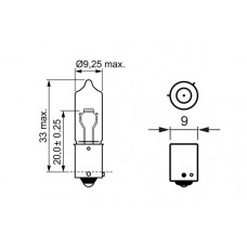 Bec incandescent Light bulb Cardboard 1pcs H21W 24V 21W BAY9S Trucklight BOSCH 1 987 302 533 Bec incandescent Light bulb Cardboard 1pcs H21W 24V 21W BAY9S Trucklight BOSCH 1 987 302 533