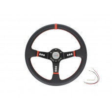 Echipament interior Kierownica ProRacing 5125 Nine Holes. Srednica: 35 cm Odsadzenie: 8cm material: aluminium i skora ekologiczna. Kierownica sportowa wykonana z wysokiej jakosci materialow. SPEEDMAX PP-KR-004 Echipament interior Kierownica ProRacing 5125 Nine Holes. Srednica: 35 cm Odsadzenie: 8cm material: aluminium i skora ekologiczna. Kierownica sportowa wykonana z wysokiej jakosci materialow. SPEEDMAX PP-KR-004