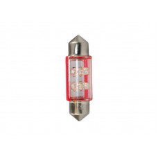 Bec incandescent LED light bulb LED 2pcs C5W 12V max. 027W light colour red socket type SV85-8 length: 36mm no road approval for vehicles without CAN-Bus M-TECH LB043R Bec incandescent LED light bulb LED 2pcs C5W 12V max. 027W light colour red socket type SV85-8 length: 36mm no road approval for vehicles without CAN-Bus M-TECH LB043R