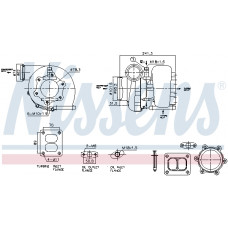 Turbocompresor Turbocharger with fitting kit MAN F2000 TGA D2866LF25-D2866LF45 06.94- NISSENS NIS 93598 Turbocompresor Turbocharger with fitting kit MAN F2000 TGA D2866LF25-D2866LF45 06.94- NISSENS NIS 93598