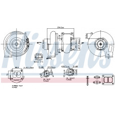 Turbocompresor Turbocharger with fitting kit NISSENS NIS 93652 Turbocompresor Turbocharger with fitting kit NISSENS NIS 93652