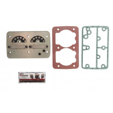 Placa intermediara compresor aer Placa intermediara a capului compresorului LK4918 LK4921 LP4985 LP4986 LP4992 LP4993 LP4996 complet DAF 85 CF B 7/B10/B12/DB 250/FA 2100 DFFA 2105 DF/FA 2100 DH/FA 2105 DH/FA 2 VADEN 1300 090 650