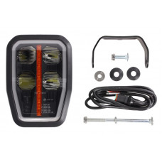 Far Headlamp L LED manual horizontal with daytime running light insert colour: neagra indicator colour: orange WAS 1336 DD L A W188D