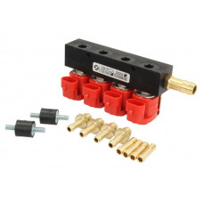 Rampa injector GPL Injectarea MOULDING VALTEK 4cyl 3 OHM + 4 x RED JETS VALTEK LPG TEG222AT Rampa injector GPL Injectarea MOULDING VALTEK 4cyl 3 OHM + 4 x RED JETS VALTEK LPG TEG222AT