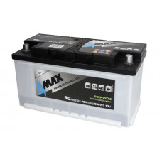 Baterie de alimentare Acumulator 4MAX 12V 90Ah DEEP-CYCLE R+ borna standard 353x175x190 B13 - flansa de montare 10.5 mm ciclu profund 4MAX BAT90/630R/DC/4MAX