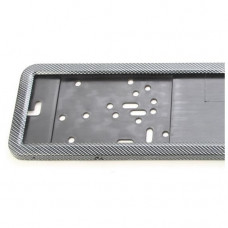 Suport numar inmatriculare INOX + finisaj CARBON, LPF 002 Suport numar inmatriculare INOX + finisaj CARBON, LPF 002