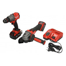 Set scula electrica Power tools kit 2 pcs SET:7 pcs battery-powered: Angle grinder Drill-screwdriver battery included: charger included: number of batteries: 2 pcs MILWAUKEE 4933492516