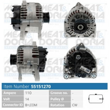 Alternator 14V 110A RENAULT KANGOO EXPRESS KANGOO II MEGANE II SCENIC II 1.4-1.6LPG 06.03- MEAT & DORIA MD55151270 Alternator 14V 110A RENAULT KANGOO EXPRESS KANGOO II MEGANE II SCENIC II 1.4-1.6LPG 06.03- MEAT & DORIA MD55151270