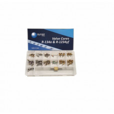 Set montare, climatizare Air conditioning assembly kit 62 pieces contains valves for refrigerant R1234YF SUNAIR SUNKT-1001