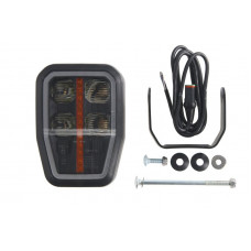 Far Headlamp R LED manual horizontal with daytime running light insert colour: neagra indicator colour: orange WAS 1334 P A W188