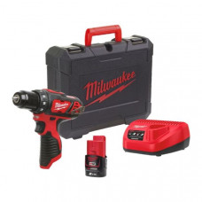 Surubelnita burghiu Drill-screwdriver power supply: battery-powered type: pistol set of M12 BDD-201C 15-10mm voltage: 12V maximum torque: 30Nm number of batteries: 1 2 Ah Li-Ion MILWAUKEE 4933479439 Surubelnita burghiu Drill-screwdriver power supply: battery-powered type: pistol set of M12 BDD-201C 15-10mm voltage: 12V maximum torque: 30Nm number of batteries: 1 2 Ah Li-Ion MILWAUKEE 4933479439
