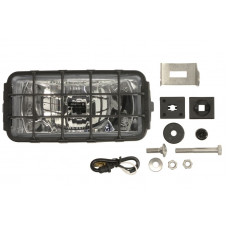 Far faza lunga Universal headlamp L/R long-range H3 12/24V width 182mm height 86mm white metal chrome cable 0.15 m grid WESEM HP4.18479.01