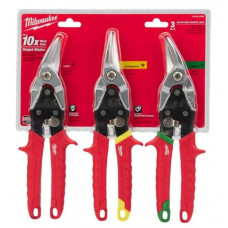 Unelte de taiat si debitat Nozyce tinsmith for cutting metal sheets length: 260 mm intended use: metal 3pcs MILWAUKEE 48224533 Unelte de taiat si debitat Nozyce tinsmith for cutting metal sheets length: 260 mm intended use: metal 3pcs MILWAUKEE 48224533