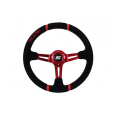 Echipament interior Interior accessories Steering wheel SLIDE 350mm offset:90mm Suede Red SLIDE PP-KR-044 Echipament interior Interior accessories Steering wheel SLIDE 350mm offset:90mm Suede Red SLIDE PP-KR-044
