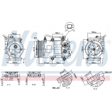Compresor, climatizare Air-conditioning compressor FORD B-MAX ECOSPORT FIESTA VI FOCUS III 1.25-1.6D 06.08- NISSENS NIS 890655