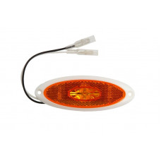 Lumina de clarificare Outline marker lights L/R orange LED height 44mm width 124mm surface hose length 200 12V white frame JOKON 12.1015.000