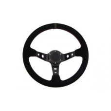 Volan sport ProRacing 5125 Zamszowa Black , Trojramienna kierownica sportowa sr 35cm odsadzenie 8cm - SPEEDMAX PP-KR-022