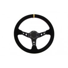 Volan sport ProRacing 5125 Zamszowa. Trojramienna kierownica sportowa sr 35cm odsadzenie 8cm - SPEEDMAX PP-KR-018