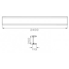 Bara de protectie Bara lungime: 2400mm aluminiu alb cu gauri cu protectii de plastic vopsit in alb ASPOCK A14-4164-021 Bara de protectie Bara lungime: 2400mm aluminiu alb cu gauri cu protectii de plastic vopsit in alb ASPOCK A14-4164-021
