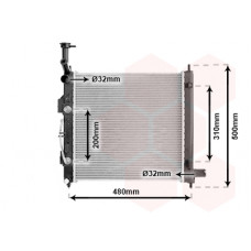 Radiator, racire motor Radiator motor Automat  KIA PICANTO III 1.0/1.2 VAN WEZEL WEZ83012727