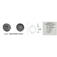 Tampon cric hidraulic Rubber pad {Rubber pad} 122mmx114mmx28mm type: circle BOECK WERTHER001-B1007 Tampon cric hidraulic Rubber pad {Rubber pad} 122mmx114mmx28mm type: circle BOECK WERTHER001-B1007